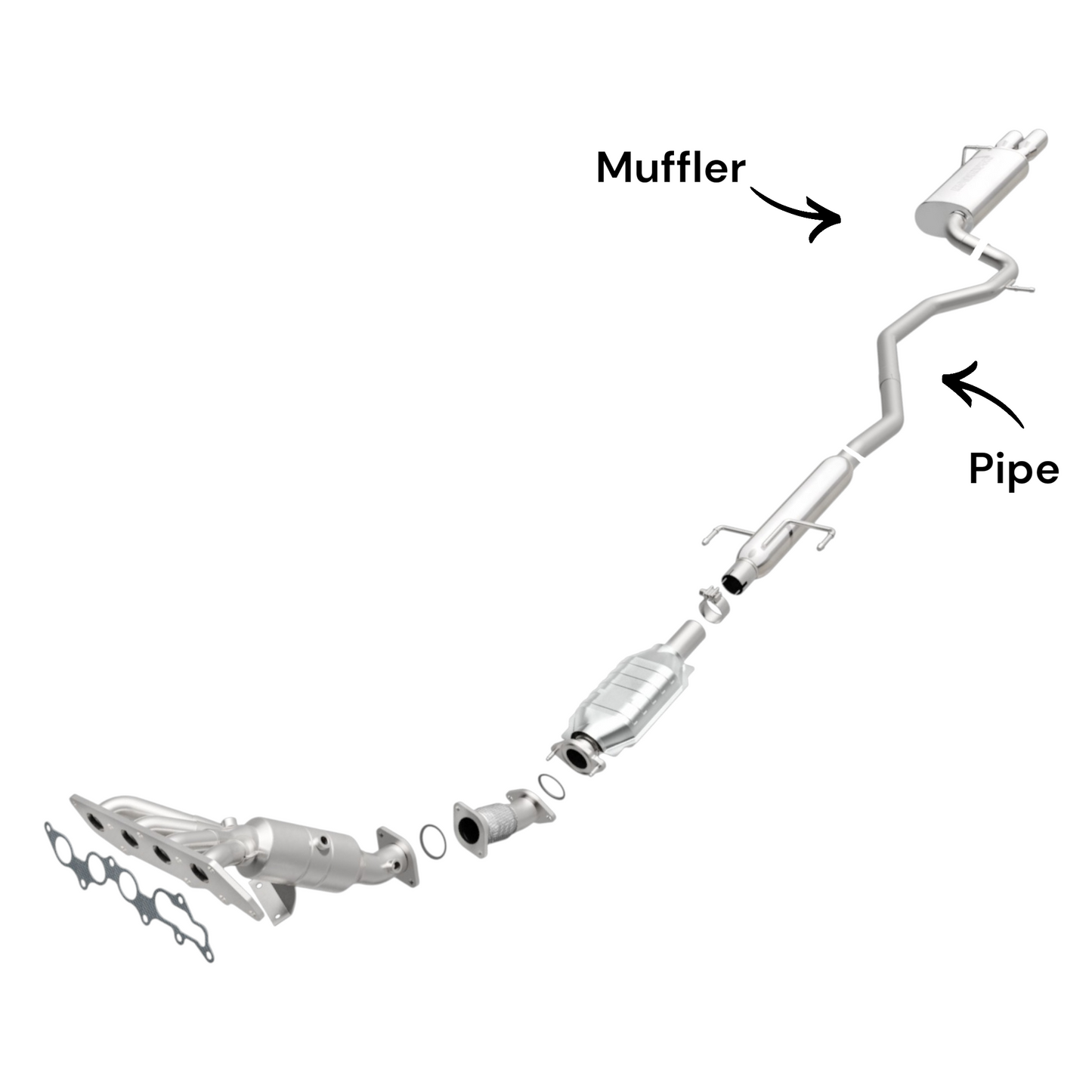 Mercury Milan 2.3L (2006-2009) Pipe and Muffler