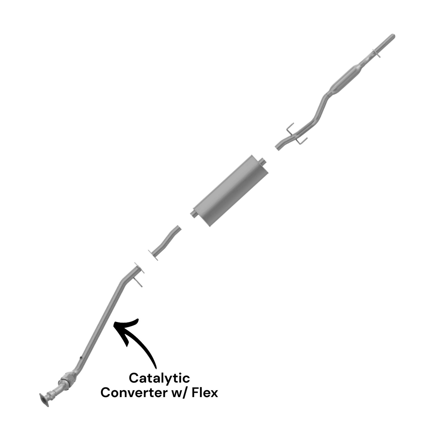 Saturn Relay 3.5L (2005, 2006) (FWD) Catalytic Converter With Flex