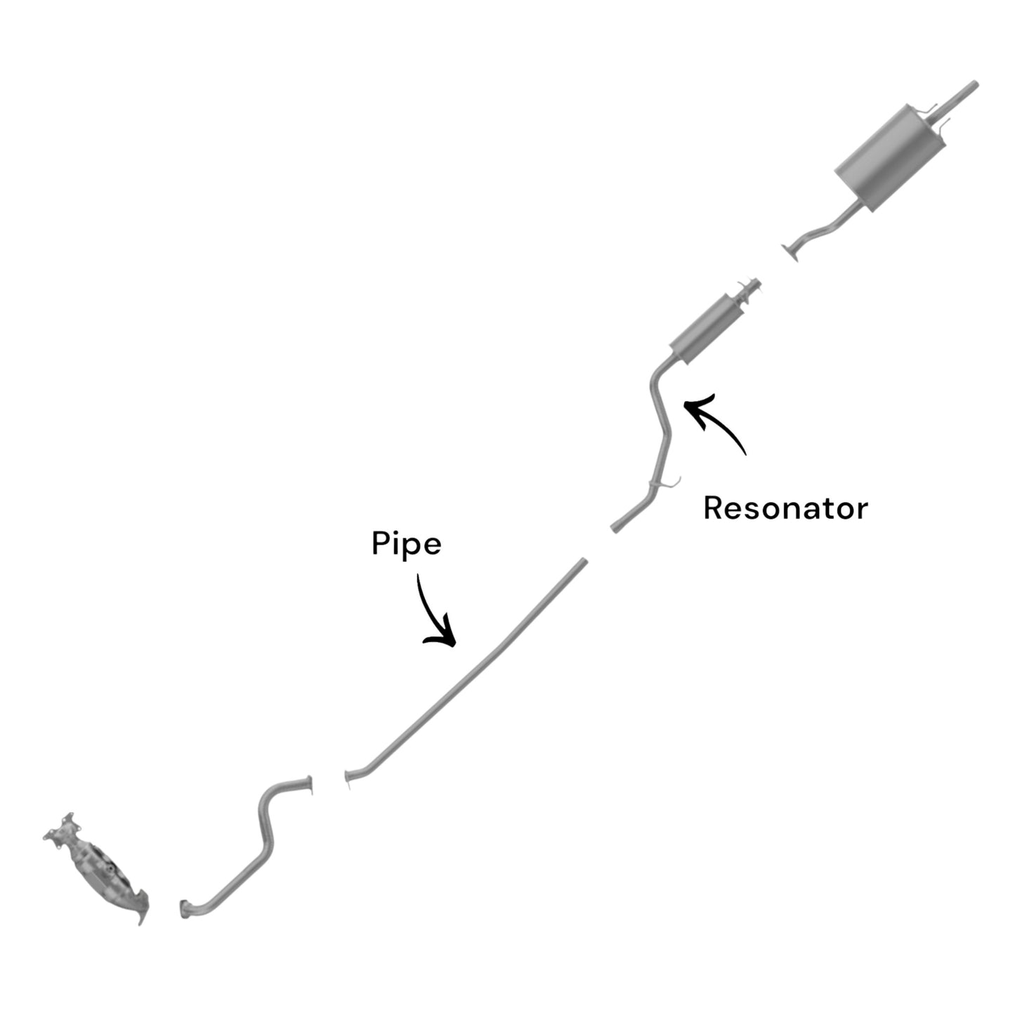 Honda Civic 1.8L (2012-2015) (CNG Only) (Sedan Only) Pipe with Resonator
