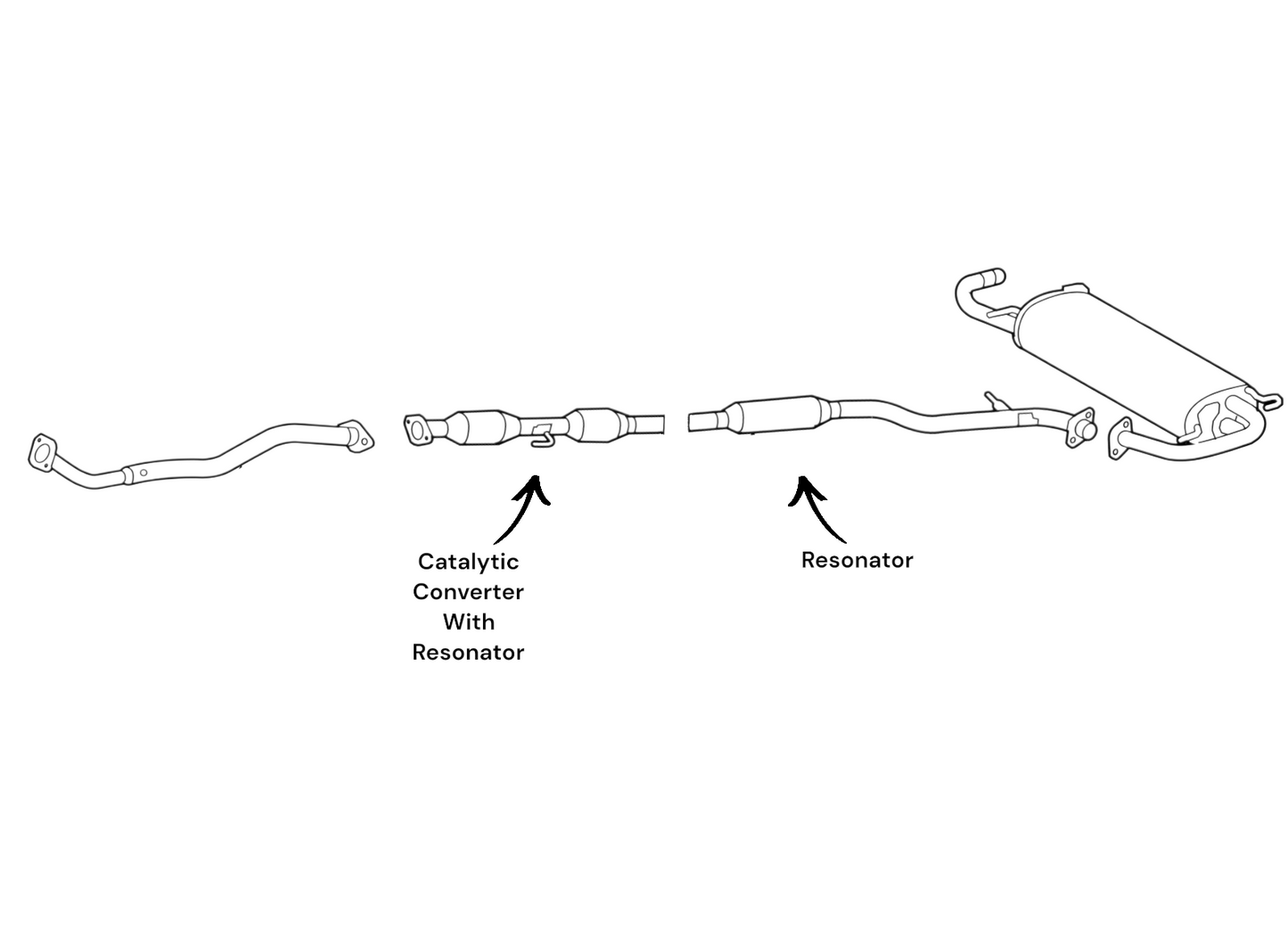 Toyota Venza 2.7L (2009-2015) Catalytic Converter And Resonator