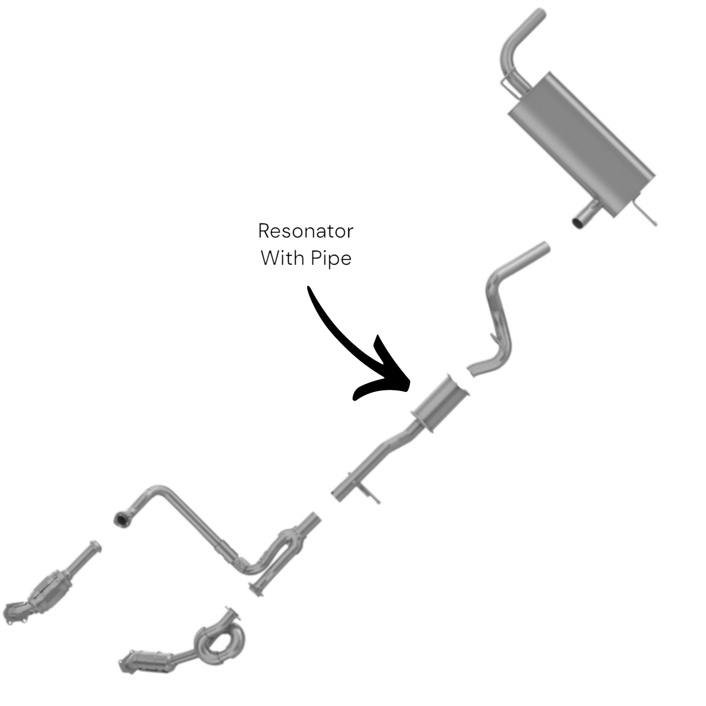 Jeep Wrangler 3.6L (2012-2017) Resonator And Pipe