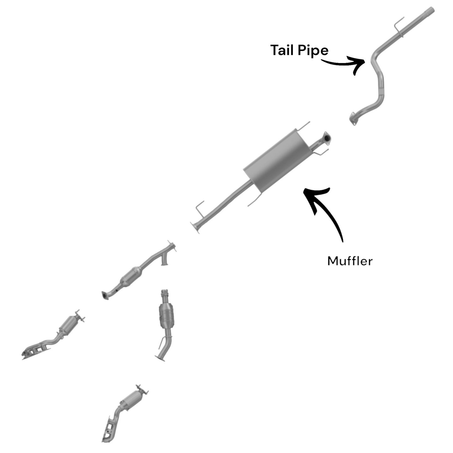 Toyota 4Runner 4.0L (2010-2023) Muffler and Tail Pipe