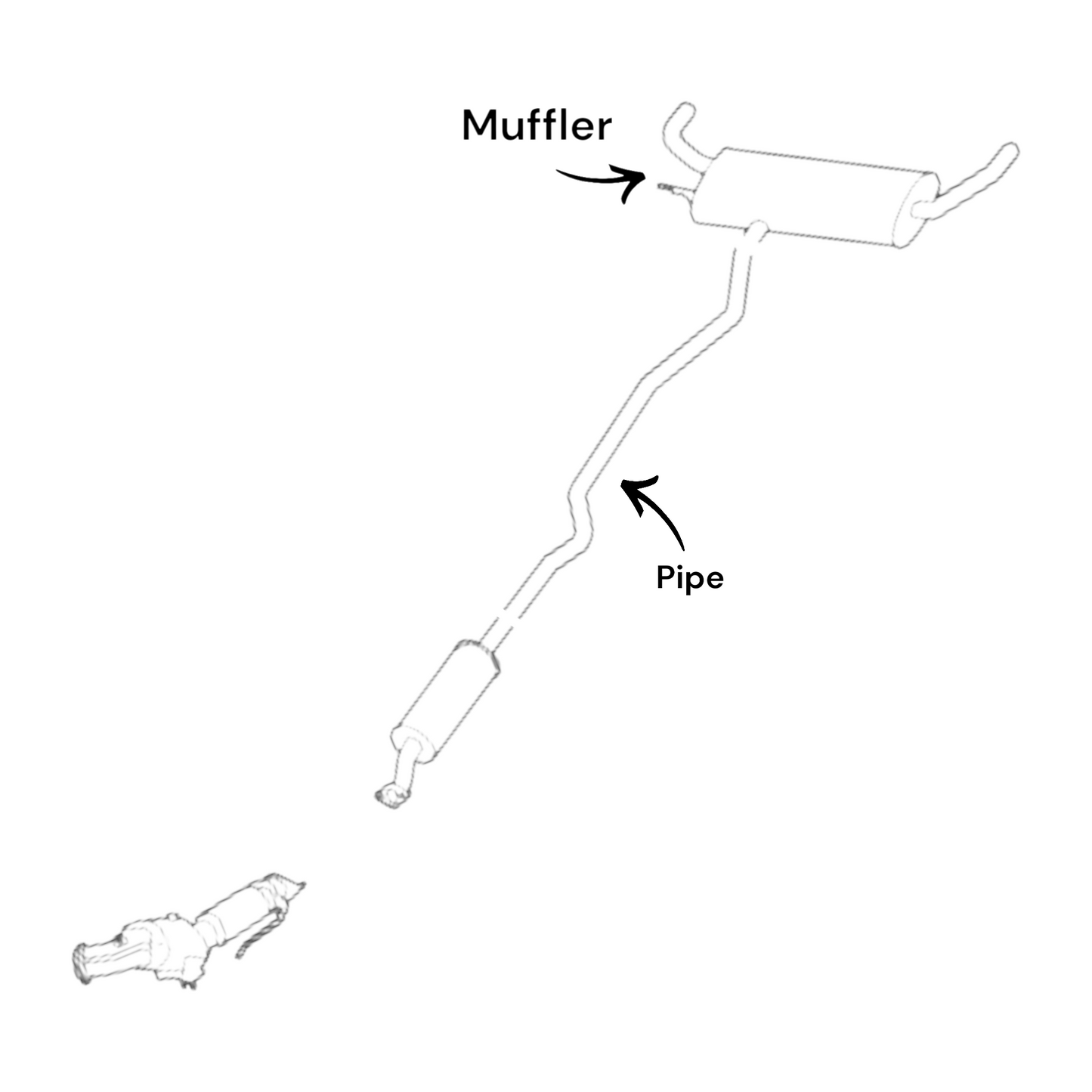 Lincoln MKZ 2.0L (2013-2016) (Hybrid) Pipe and Muffler