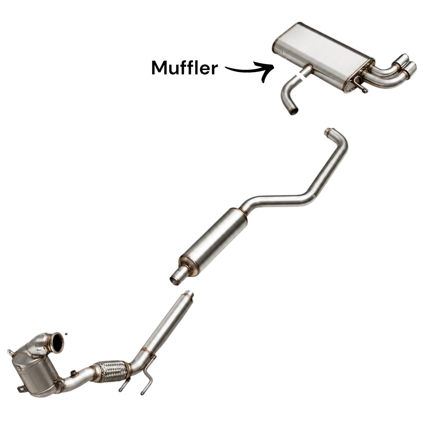 Audi A3 1.8L (2015-2016) Rear Muffler