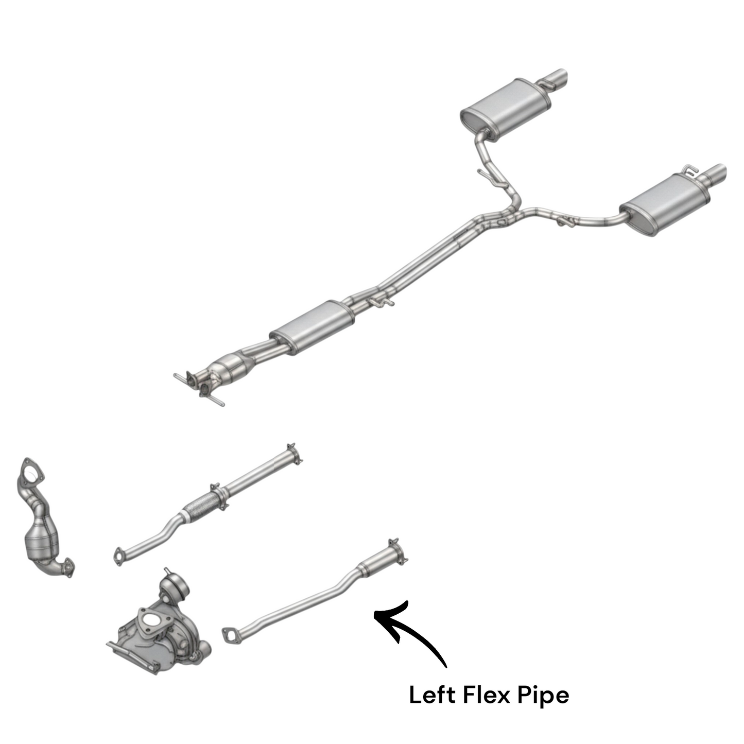 Tuyaux flexibles gauche et droit pour Lincoln MKT 3.7L (2010-2019)