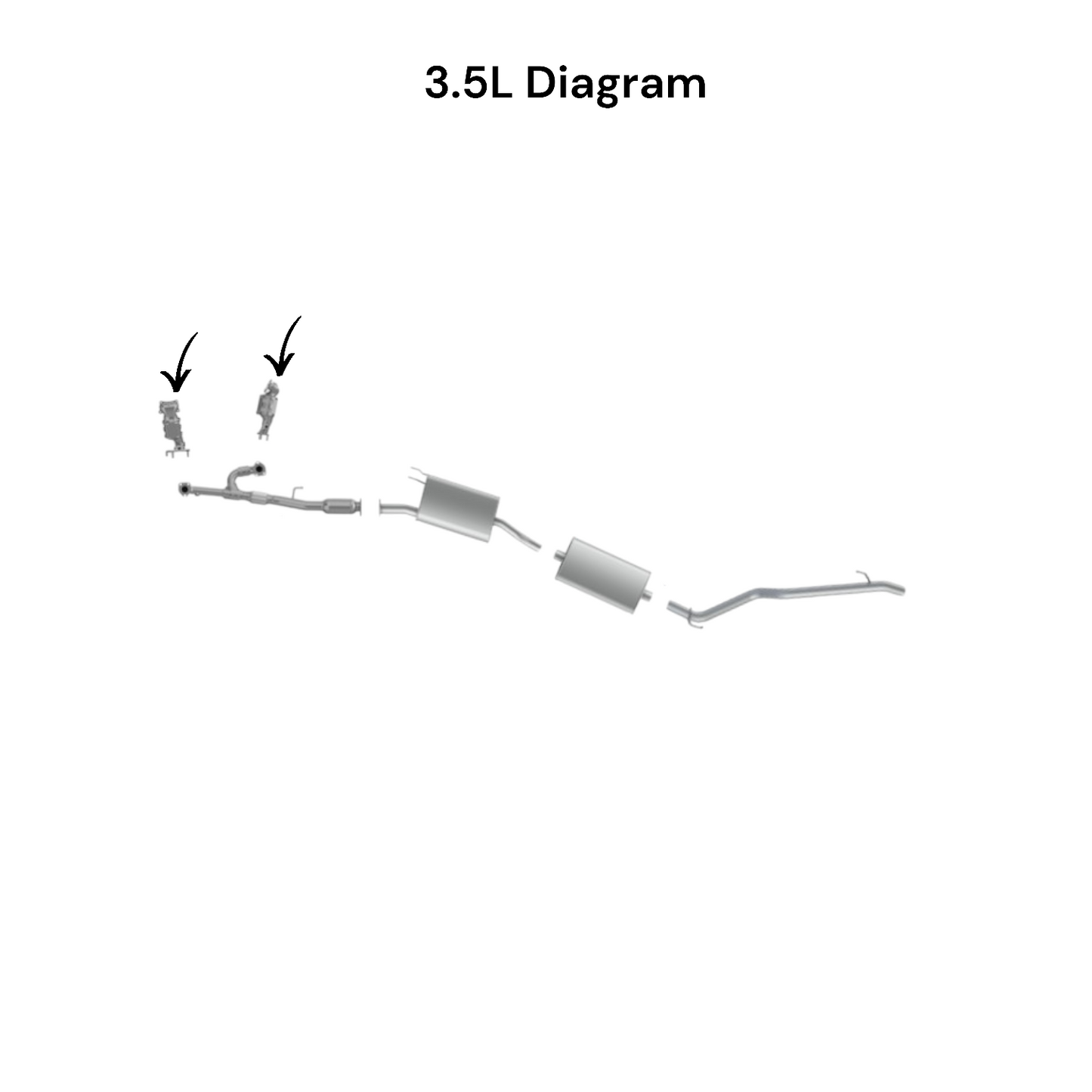 Acura MDX 3.7L (2010-2013) & 3.5L (2014-2019) Driver & Passenger Side Manifold Converter