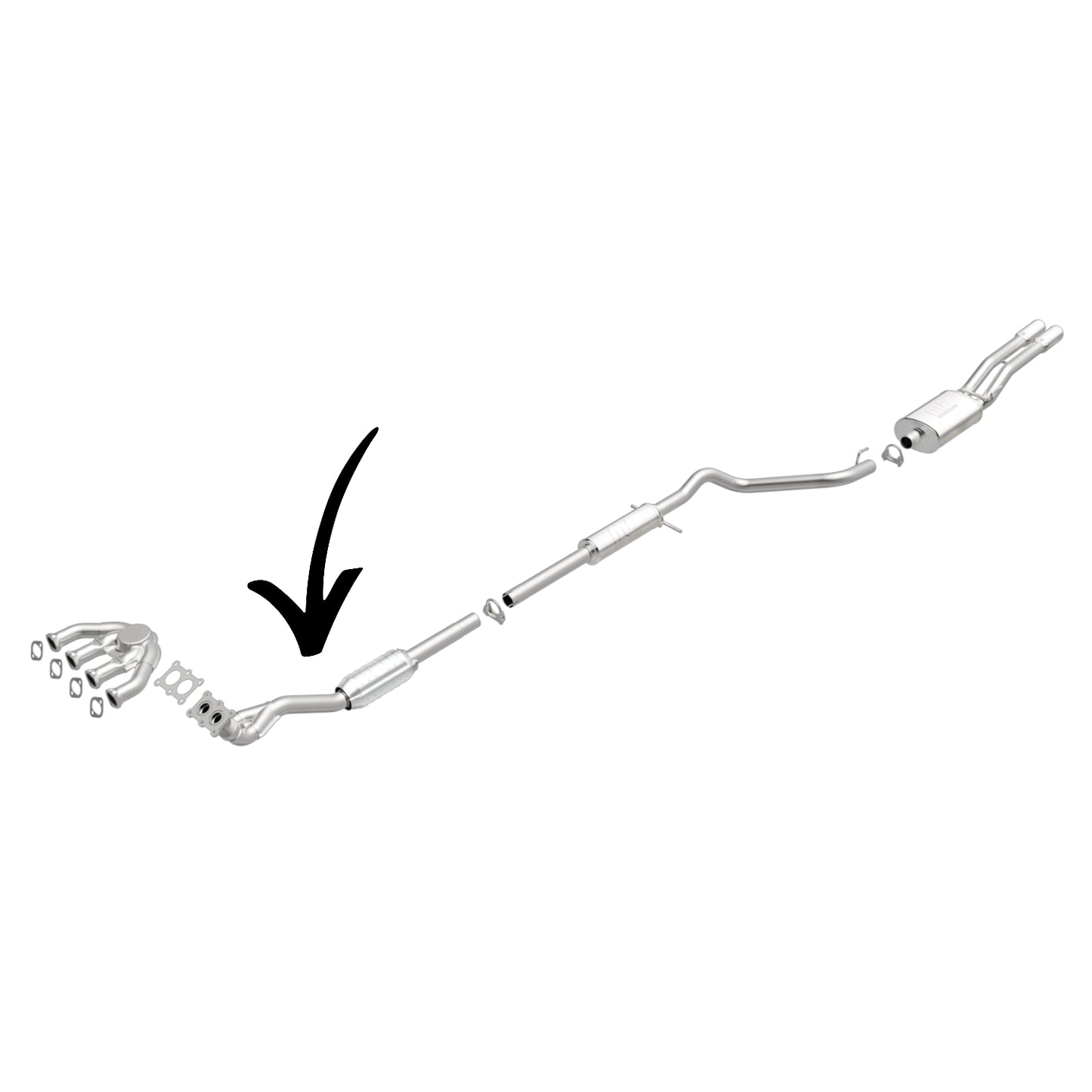 Volkswagen Beetle 2.0L (1998-2000) V4 Catalytic Converter With Dual Flex