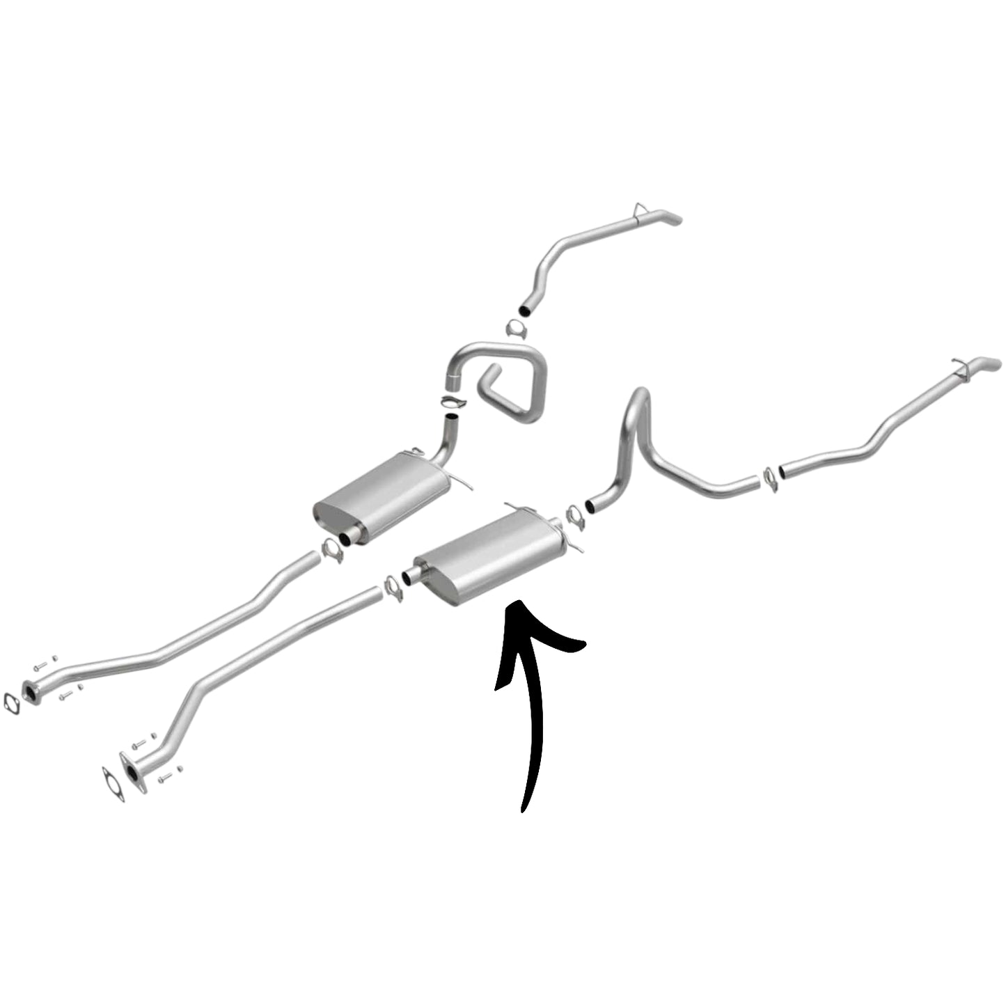 Silencieux arrière côté conducteur pour Lincoln Town Car 4.6L (1998-2002) V8