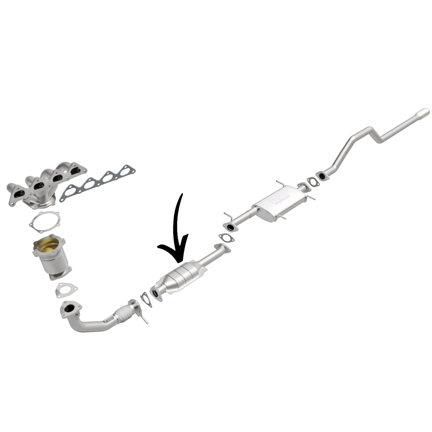 Convertisseur catalytique arrière pour Kia Sportage 2.0L (2001 et 2002)