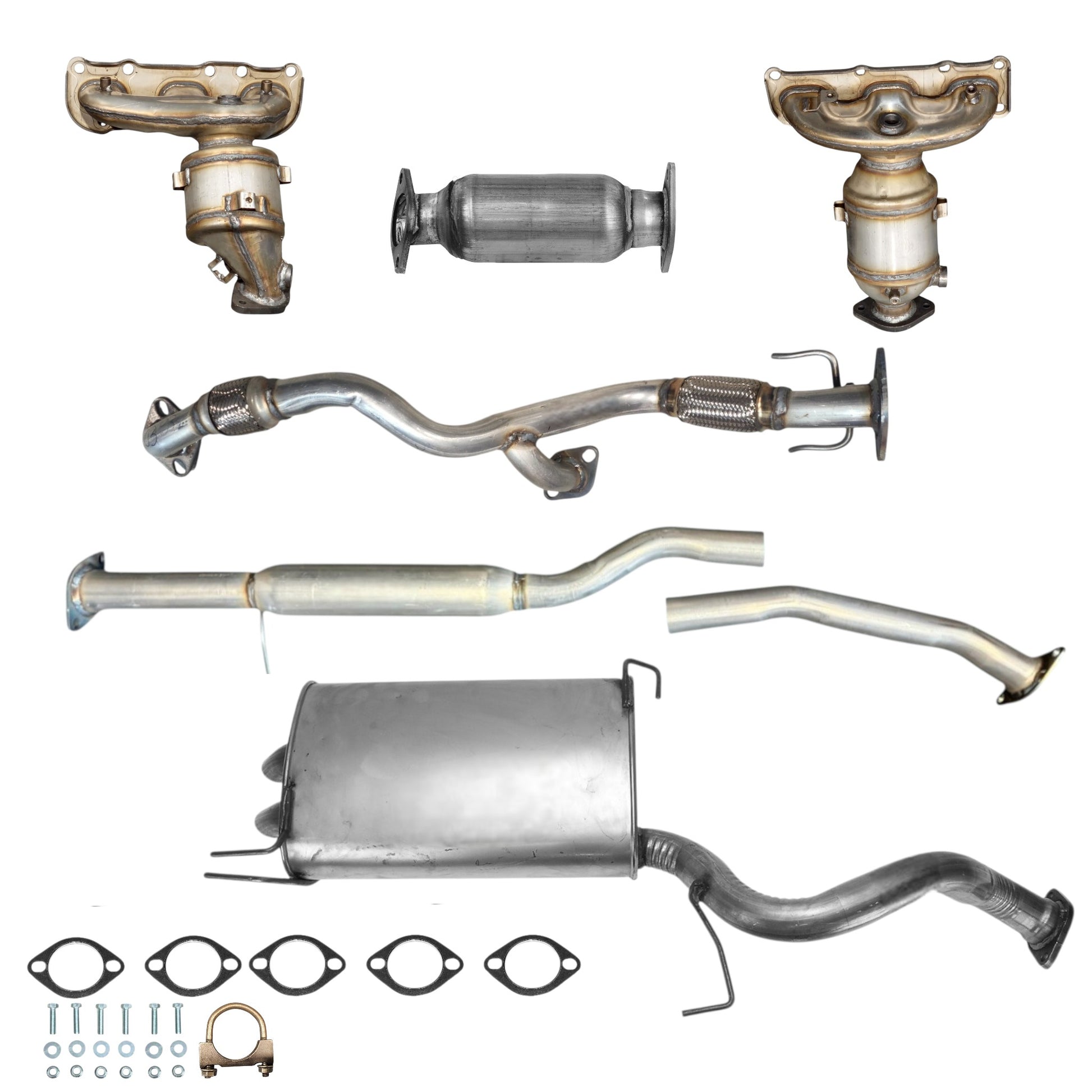 Hyundai Santa Fe 3.5L (2010-2012) Manifold Converters, Flex Pipe, Catalytic Converter, Resonator and Muffler