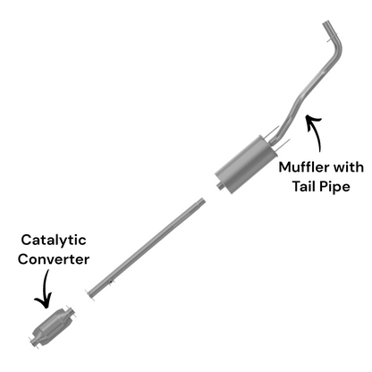 Toyota Tacoma 3.4L (1995-2000) (Federal Emissions System) Catalytic Converter and Muffler with Tail Pipe