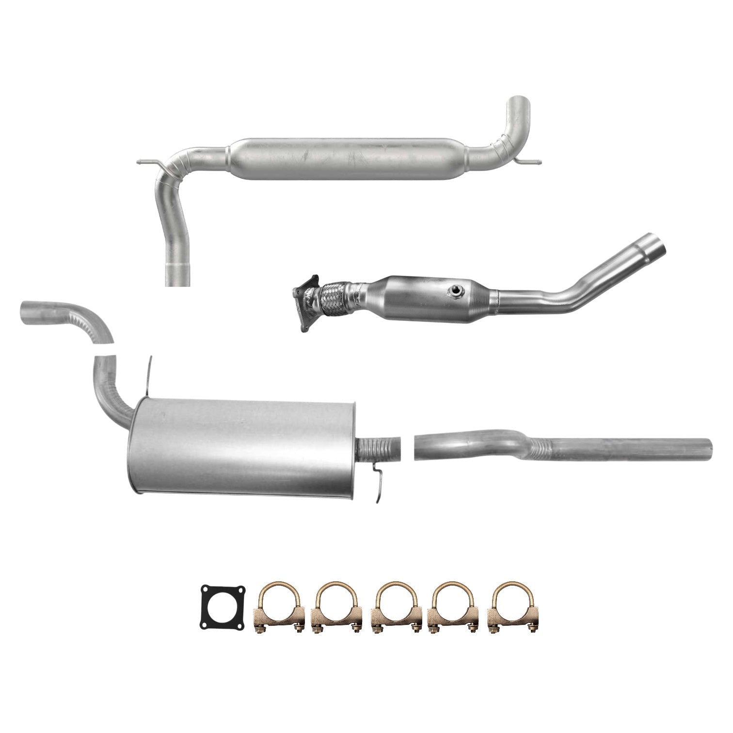 Chrysler Town & Country 3.3L (2005-2007) (Stow 'n Go Seats) Catalytic Converter, Muffler & Resonator