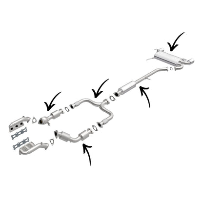 Infiniti FX35 3.5L (2003-2008) Right And Left Side Catalytic Converter, Flex Y-Pipe, Resonator and Muffler