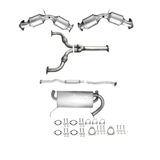Infiniti G35 3.5L Coupe RWD (2003-2007)  Right And Left Side Catalytic Converter, Y-Flex Pipe, Resonator and Muffler