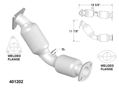 Infiniti FX35 3.5L (2003-2008) Right And Left Side Catalytic Converter, Flex Y-Pipe, Resonator and Muffler