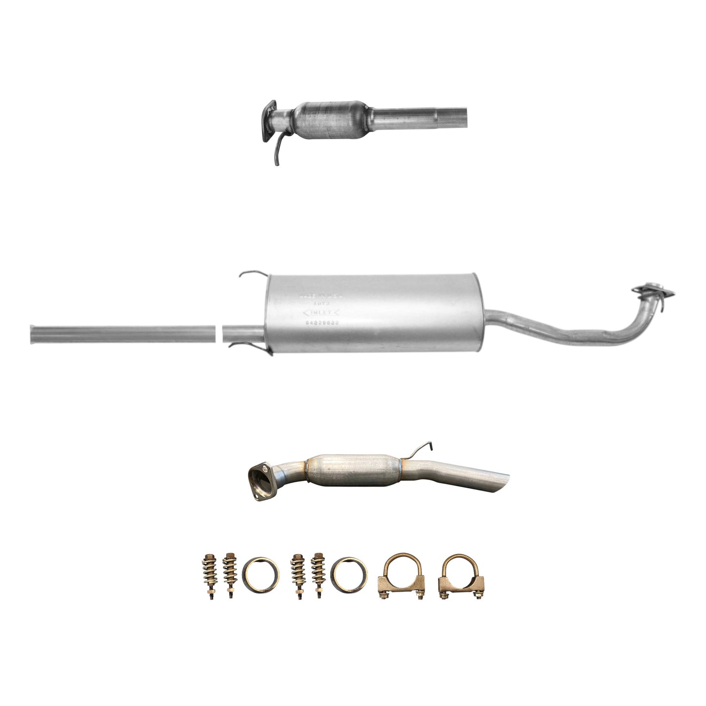 Toyota Highlander 2.4L (2004-2007) Catalytic Converter, Muffler and Resonator