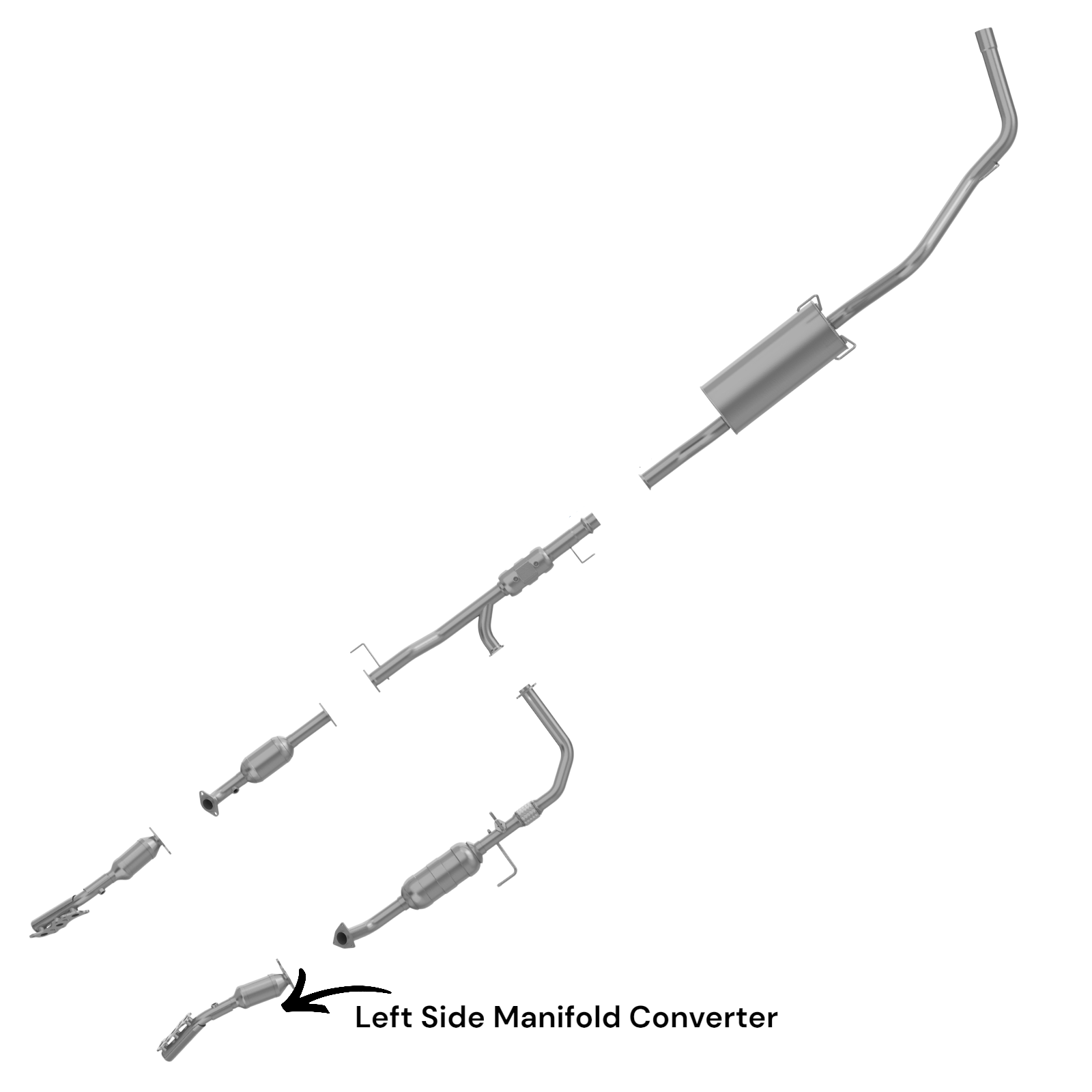 Toyota Tundra 4.0L (2005, 2006) Left Side Manifold Converter. 