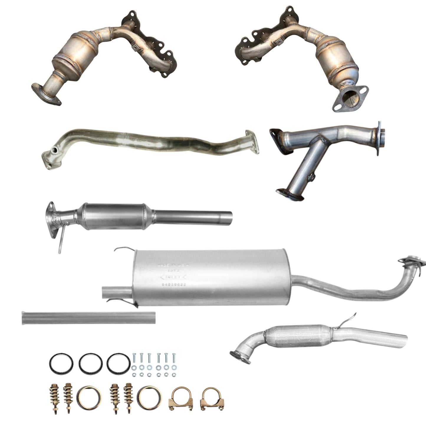 Lexus RX330 3.3L (2004-2006) Manifold Converters, Front Pipe, Y-Pipe, Catalytic Converter, Muffler and Resonator