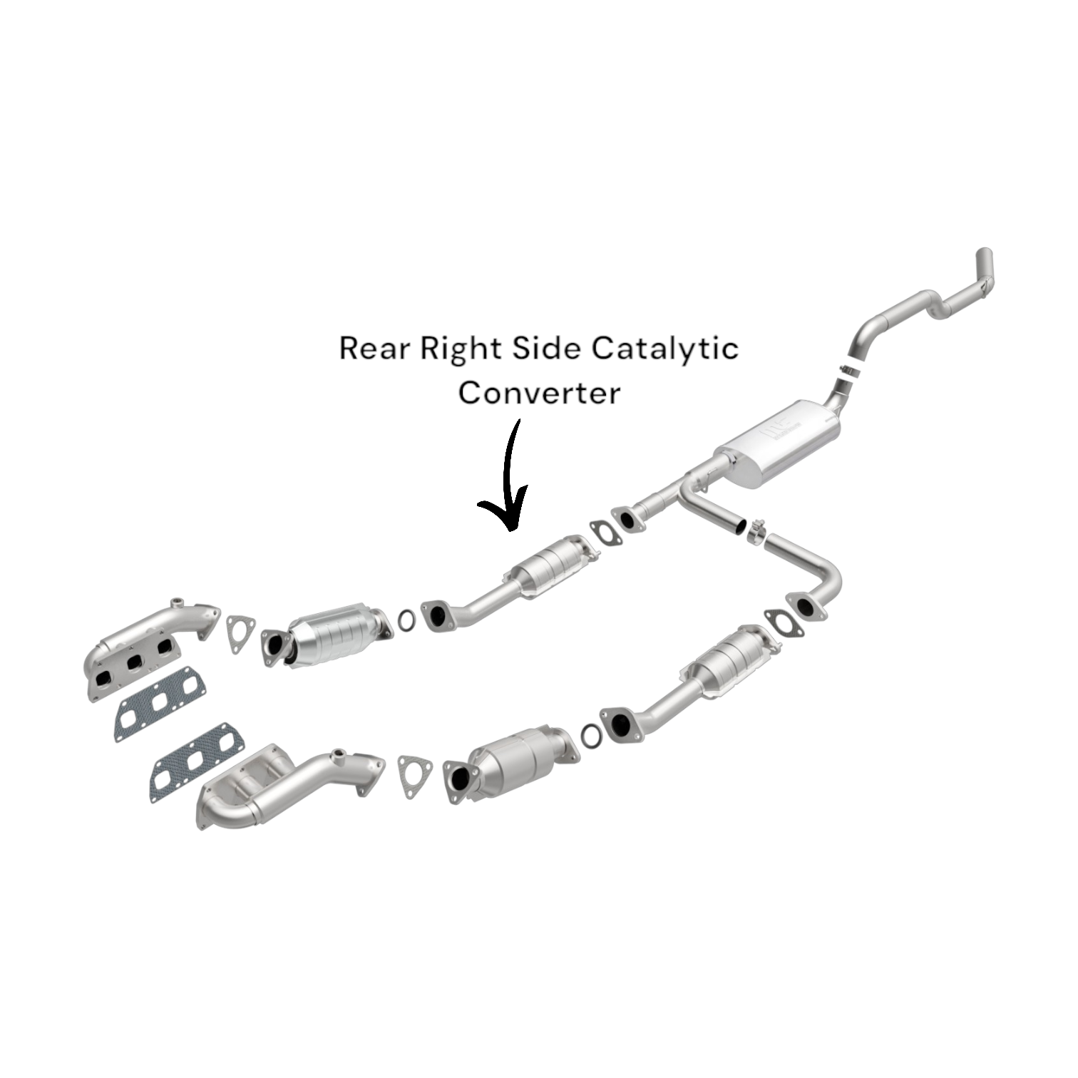 Nissan Frontier 4.0L (2005-2019) Rear Right Side Catalytic Converter