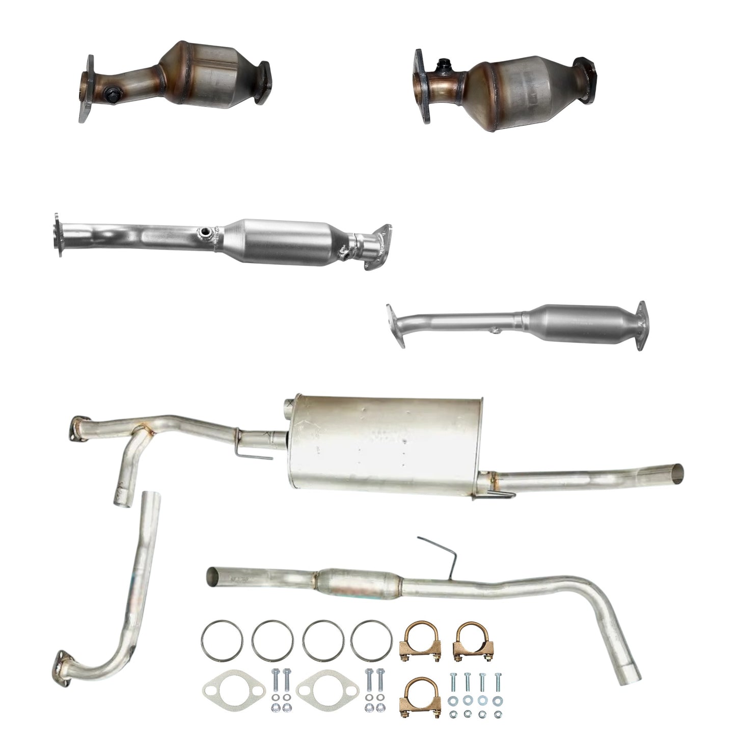 Nissan Frontier 4.0L (2005, 2006) Catalytic Converters, Muffler with Pipe and Resonator