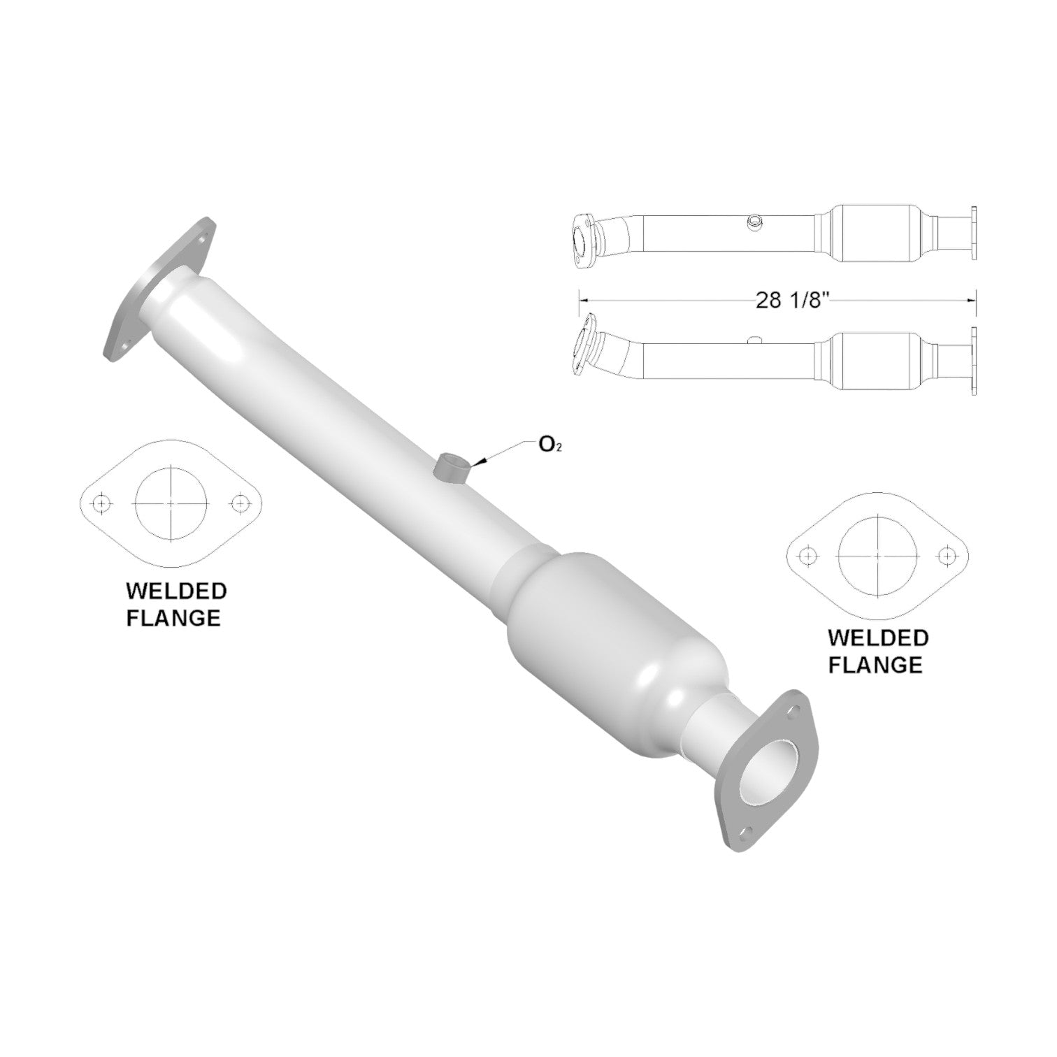 Nissan NV2500 4.0L (2012-2018) Rear Left Catalytic Converter