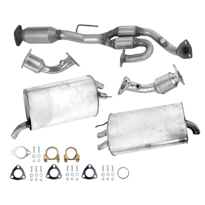 Nissan Maxima 3.5L (Automatic Only) (2004-2008) Right, Left & Middle Catalytic Converters and Right & Left Mufflers