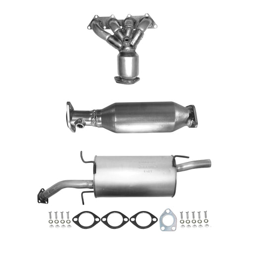Collecteur d'échappement, convertisseur catalytique et silencieux pour Mitsubishi Lancer 2.0L (2002-2004) (non turbo)