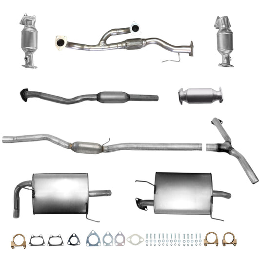 Convertisseurs de collecteur, tuyau flexible, convertisseur, résonateur et silencieux latéraux pour Honda Accord 3.0L (2003-2005) (4 portes)