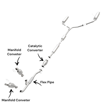 Honda Accord 3.0L (2003-2007) (2-Door) (Non-Hybrid) Manifold Converters, Flex Y-Pipe and Catalytic Converter
