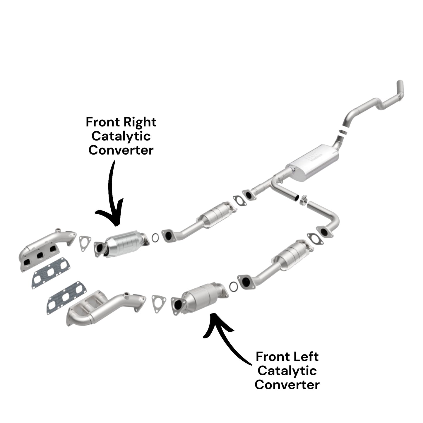 Nissan Xterra 4.0L (2005-2015) Front Right & Front Left Catalytic Converters