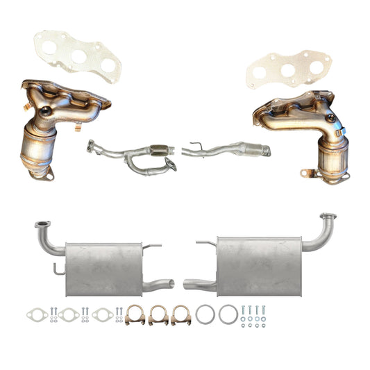 Convertisseurs de collecteur, tuyau flexible avec convertisseur, résonateur et silencieux latéraux pour Toyota Camry 3.5L (2007-2011)
