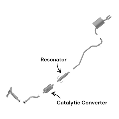 Mercury Milan 2.5L (2010-2011) (Non-Hybrid) Catalytic Converter with Resonator