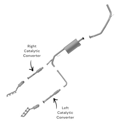 Nissan Pathfinder Armada 5.6L (2004) Right And Left Side Catalytic Converter