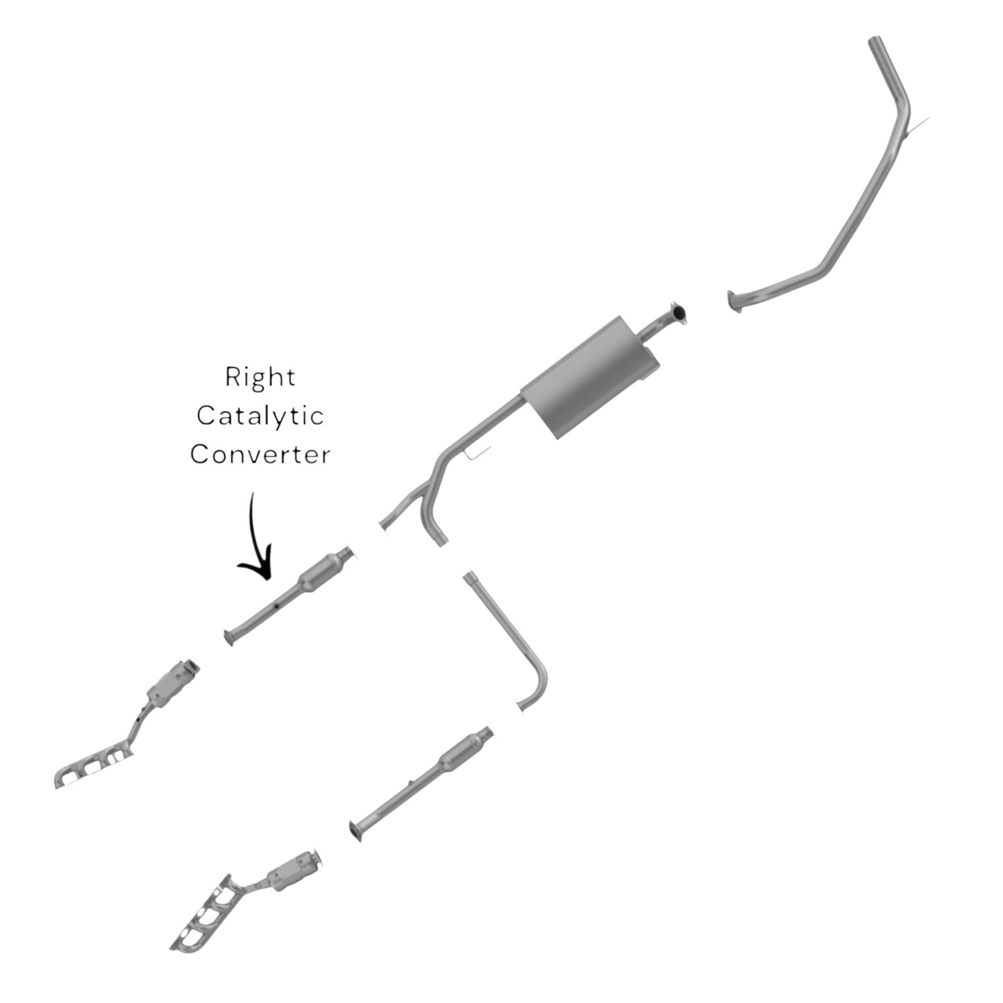 Nissan Titan 5.6L (2007-2015) 5.6L Right Side Catalytic Converter 