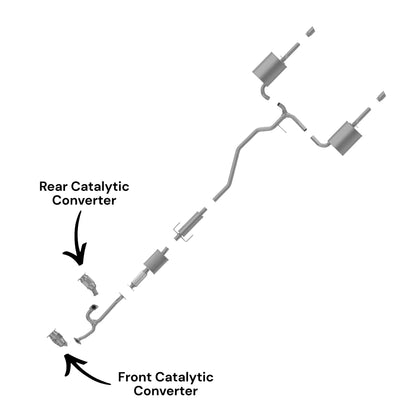 Lincoln MKZ 3.5L (2007-2010) Front and Rear Catalytic Converters