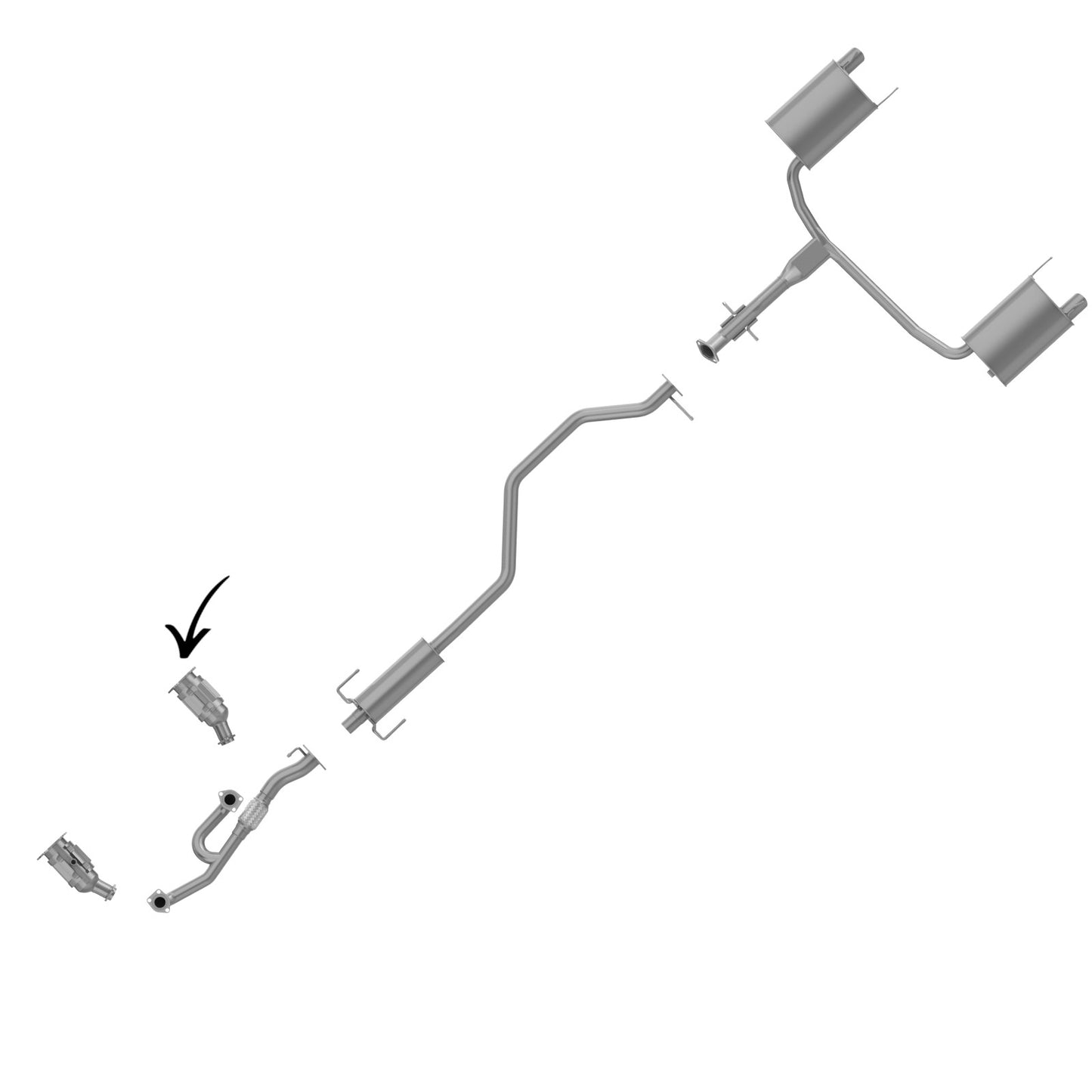 Mazda 6 3.7L (2009-2013) Rear Manifold Converter