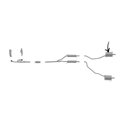 Acura MDX 3.7L (2007-2009)  Right Side Rear Muffler