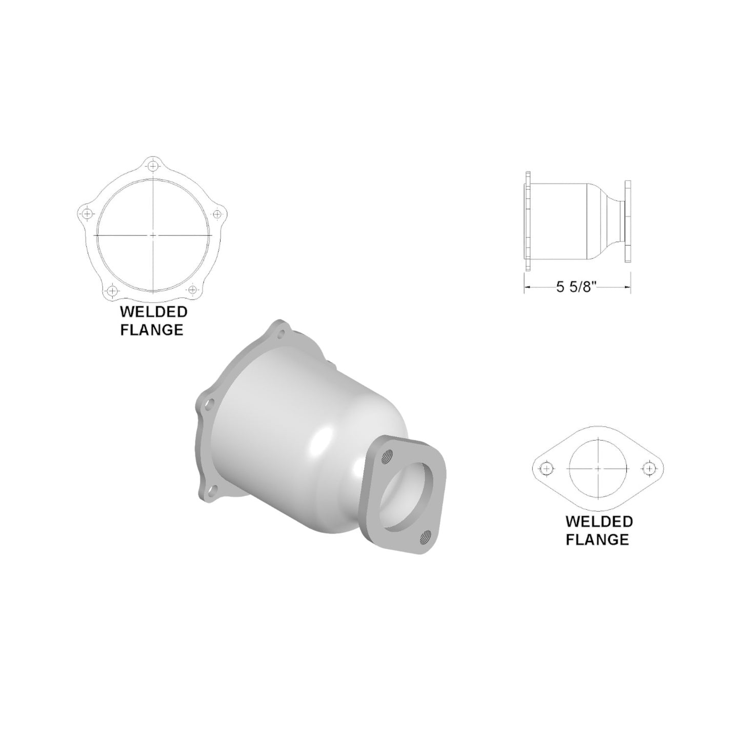 Hyundai XG350 3.5L (2002, 2003) Drivers Side Catalytic Converter
