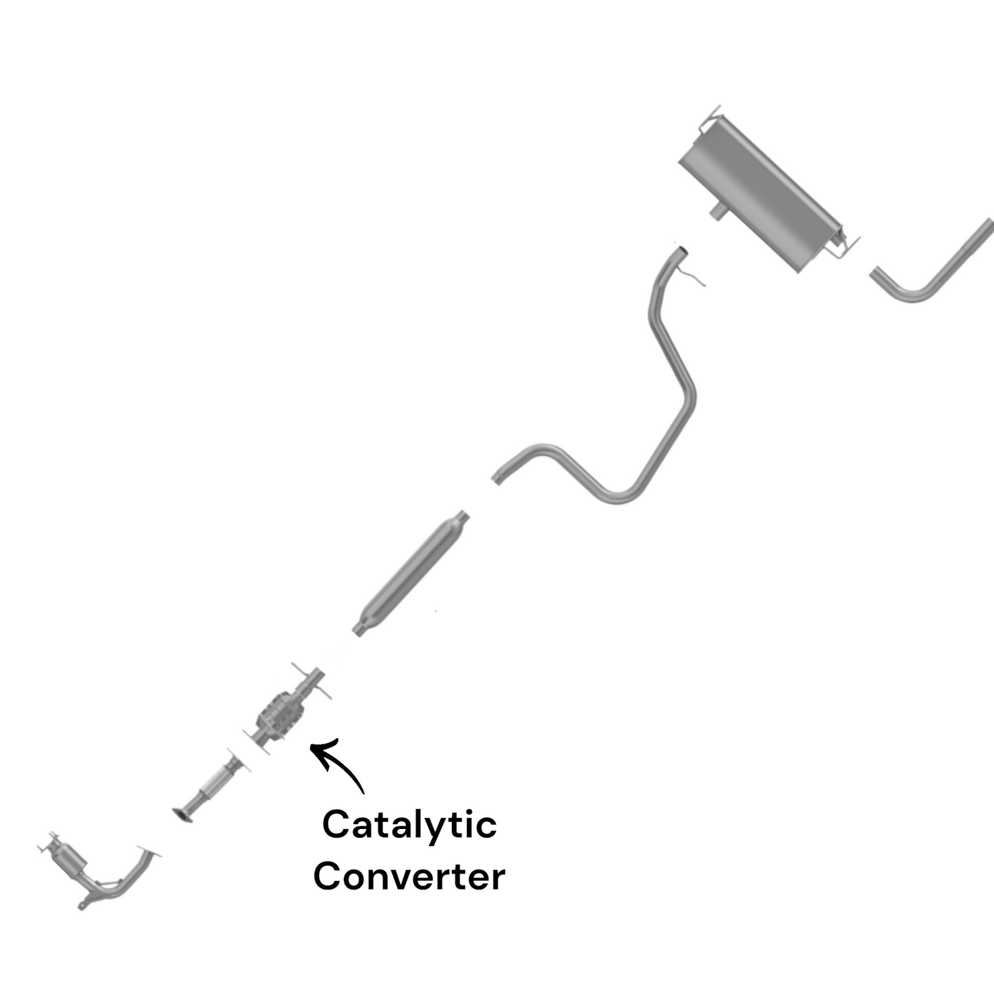 Chevrolet Malibu 2.4L (2008-2012) (Non-Hybrid) Catalytic Converter