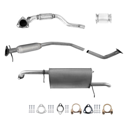 Chevrolet Optra 2.0L (2004-2007) (Sedan) (FWD) Front Catalytic Converter, Flex Pipe, Rear Resonator & Muffler