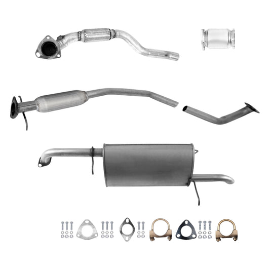 Chevrolet Optra 2.0L (2004-2007) (Sedan) (FWD) Front Catalytic Converter, Flex Pipe, Rear Resonator & Muffler