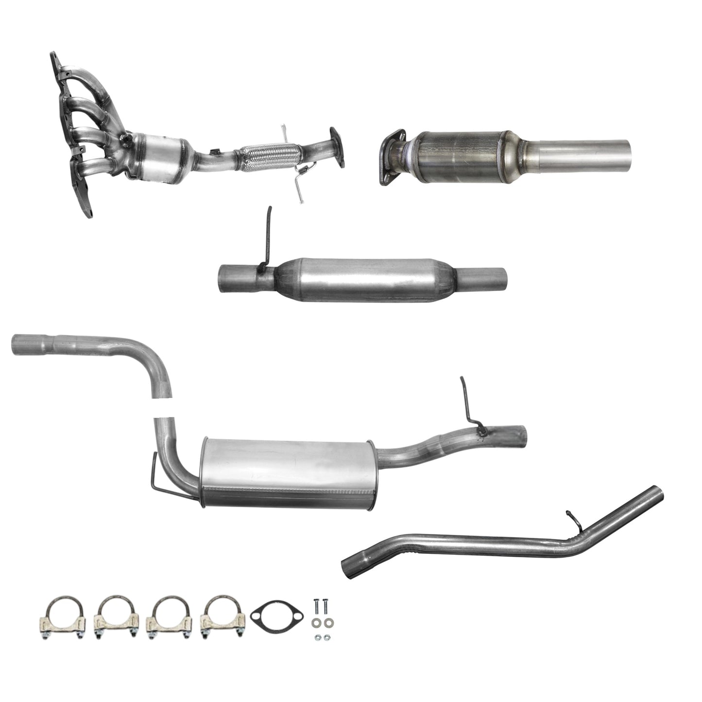 Mazda 3 2.3L (2004-2009) Manifold Converter, Catalytic Converter, Resonator, Muffler and Tail Pipe