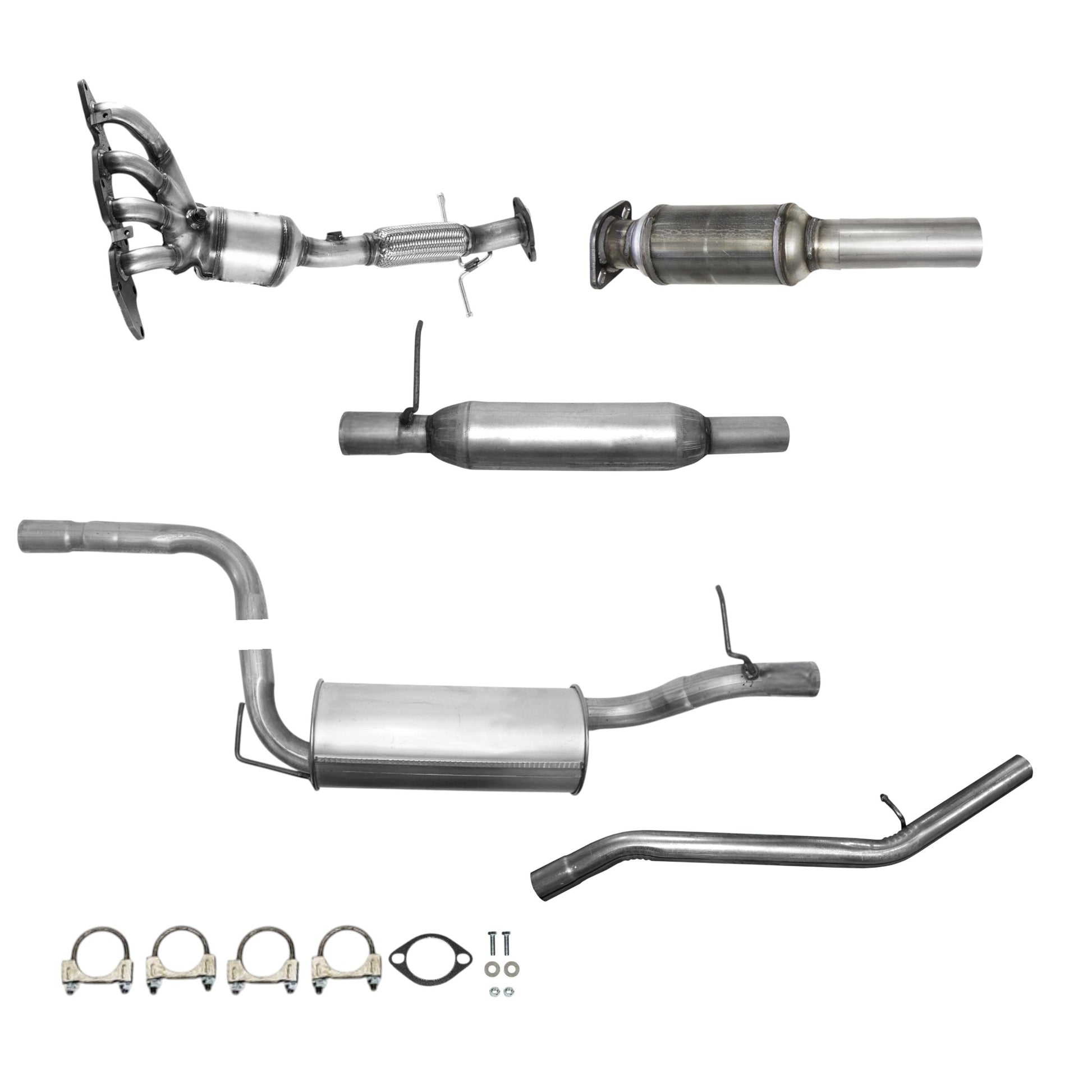 Mazda 3 2.3L (2004-2009) Manifold Converter, Catalytic Converter, Resonator, Muffler and Tail Pipe