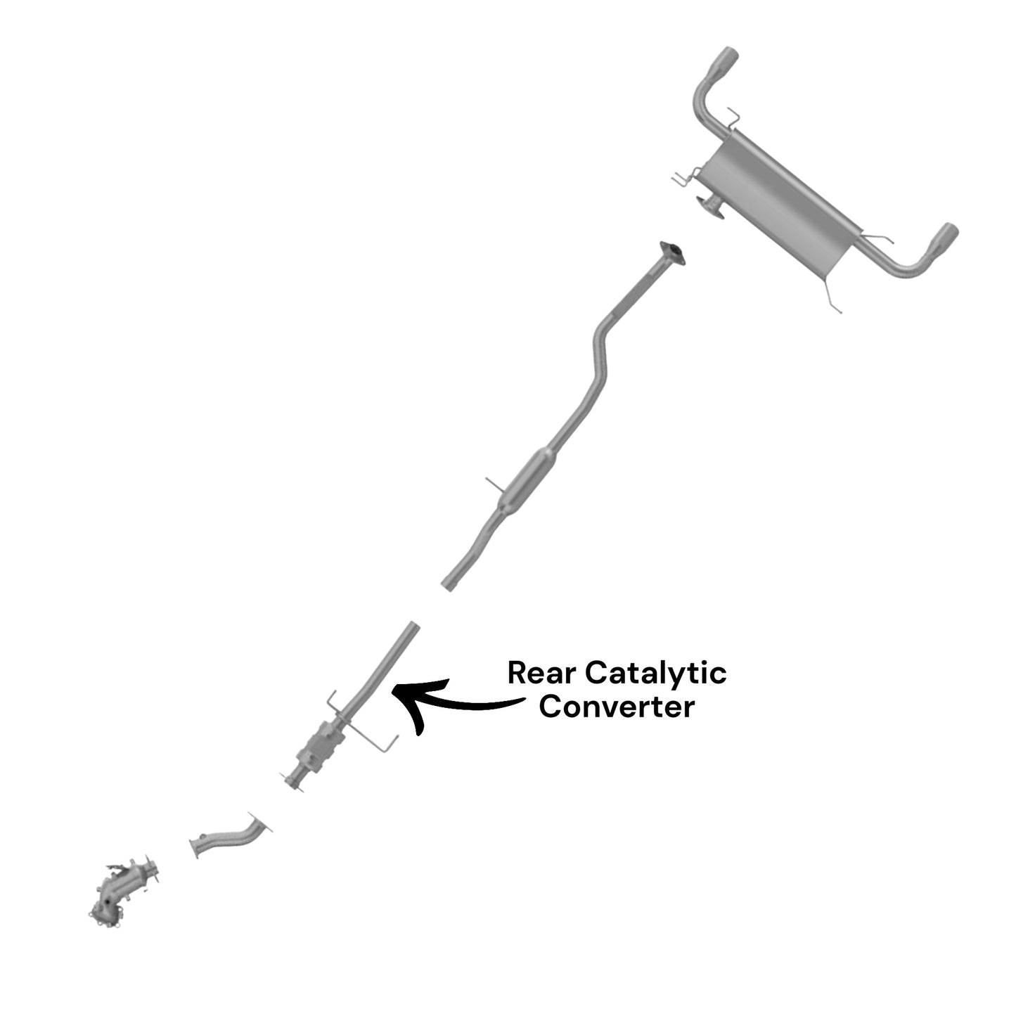 MAZDA CX-7 2.3L (2007-2009) Rear Catalytic Converter