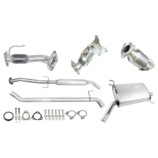 Collecteur d'échappement, tuyau flexible, convertisseur catalytique, résonateur et silencieux pour Honda Accord 2.4L (2008-2012) (4 portes, transmission automatique)