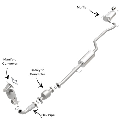 Honda Accord 2.4L (2008-2012) (Automatic Trans) (2-Door) Manifold Converter, Flex Pipe, Catalytic Converter and Muffler