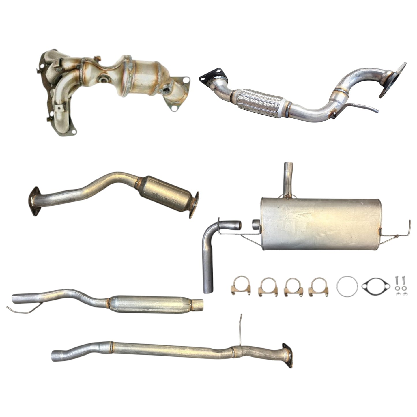 Nissan Rogue 2.5L (2008-2013) (FWD) Manifold Converter, Flex Pipe, Catalytic Converter, Resonator and Muffler