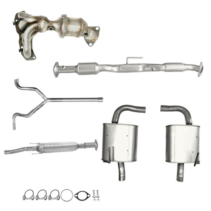 Collecteur d'échappement, convertisseur catalytique avec tuyau flexible, résonateur avec tuyau en Y et silencieux pour Nissan Altima 2.5L (2009-2012) (Berline) (Essence).