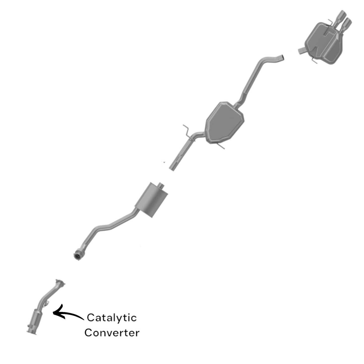 Convertisseur catalytique pour Audi A4 et A4 Quattro 2.0L Turbo traction avant (2009-2016)