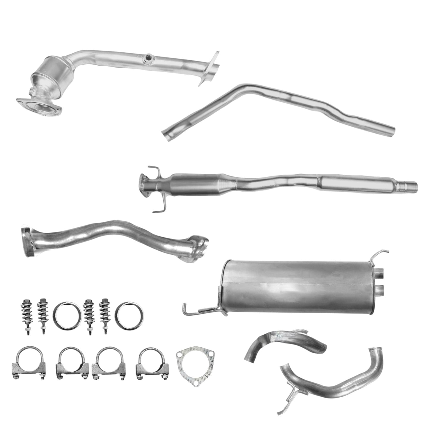 Collecteur d'échappement, catalyseur, tuyau, catalyseur avec résonateur et silencieux pour Suzuki SX4 2008-2009 2.0L Berline
